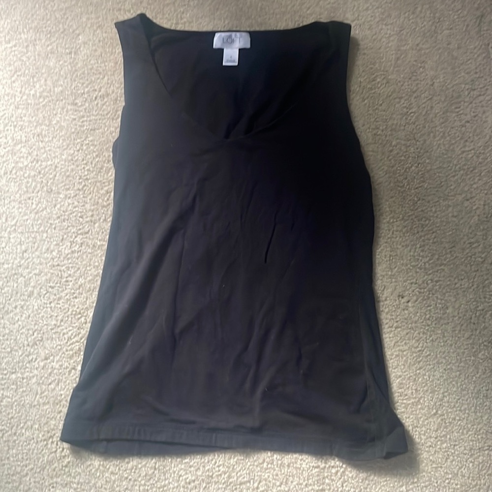 ann taylor the loft black tank